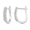 Sterling Silver S925 Moissanite U-Shaped Pattern Earrings