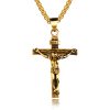 OPK 810 Retro Cross Frame Titanium Steel Men Pendant Necklace