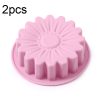 2pcs Silicone Sunflower Cake Mold High Temperature Resistant Baking Molds