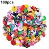 100pcs PVC Plastic Shoes Flowers Cartoon Cave Shoes Buckle, Style Random Delivery