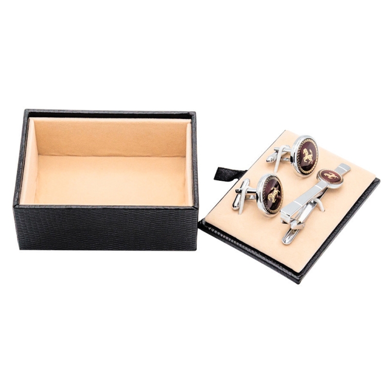 Lychee Pattern Cufflinks Tie Clip Set Packaging Jewelry Box