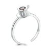 S925 Sterling Silver Zircon Coffee Mug Open Ring