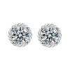 XEA009 925 Silver Needle Crown Earrings