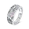 Fashion 925 Sterling Silver Daisy Flower Finger Rings for Women Wedding Engagement Jewelry