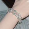 Simple Rhinestone Pearl Wrapped Arm Bracelet Versatile Bracelet