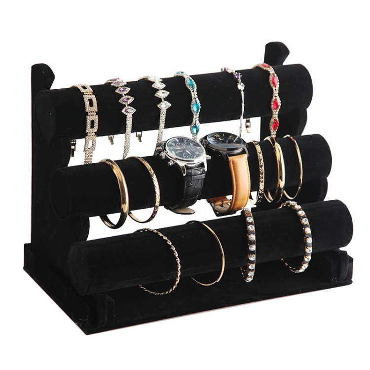 Detachable Velvet Bangle Bracelet Stand Watch Jewelry Display Rack