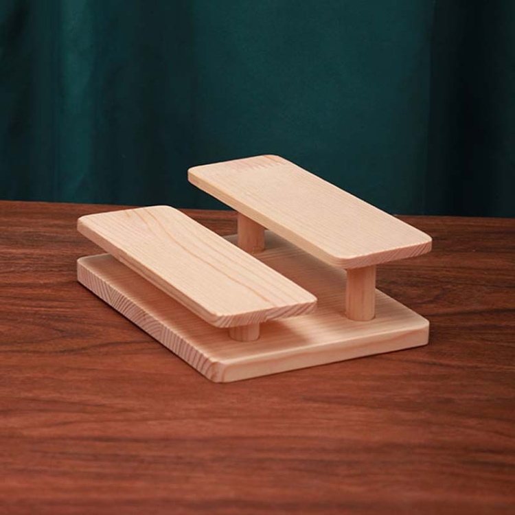 Solid Wood Splicing Eyeglasses Jewelry Display Stand Doll Hand Made Display Rack