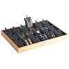 Bamboo Wooden Grid Liner Jewelry Display Tray Necklace Pendant Storage Tray Showcase