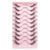 10pairs /Box Half False Eyelashes With Transparent Stems Natura Extension Lashes