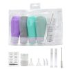 14 In 1 Toiletries Travel Bottles Set Leak Proof Silicone Squeezable Shampoo Dispenser