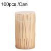 Bamboo Fruit Stick Disposable Two Tines Dessert Fork For Home Use