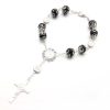 10MM Glass Pearl Beaded Bracelet with Torus