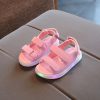 Children LED Light Up Soft Sole Breathable Beach Shoes