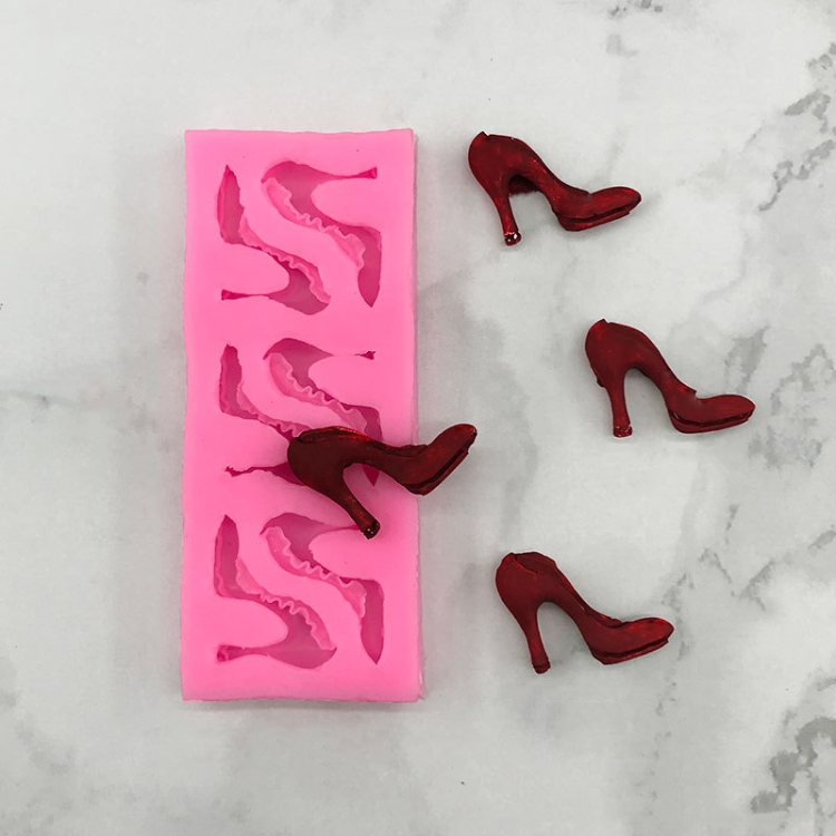 High Heels Sandals Silicone Mold 3D Chocolate Cake Glue Pendant Plaster Mold
