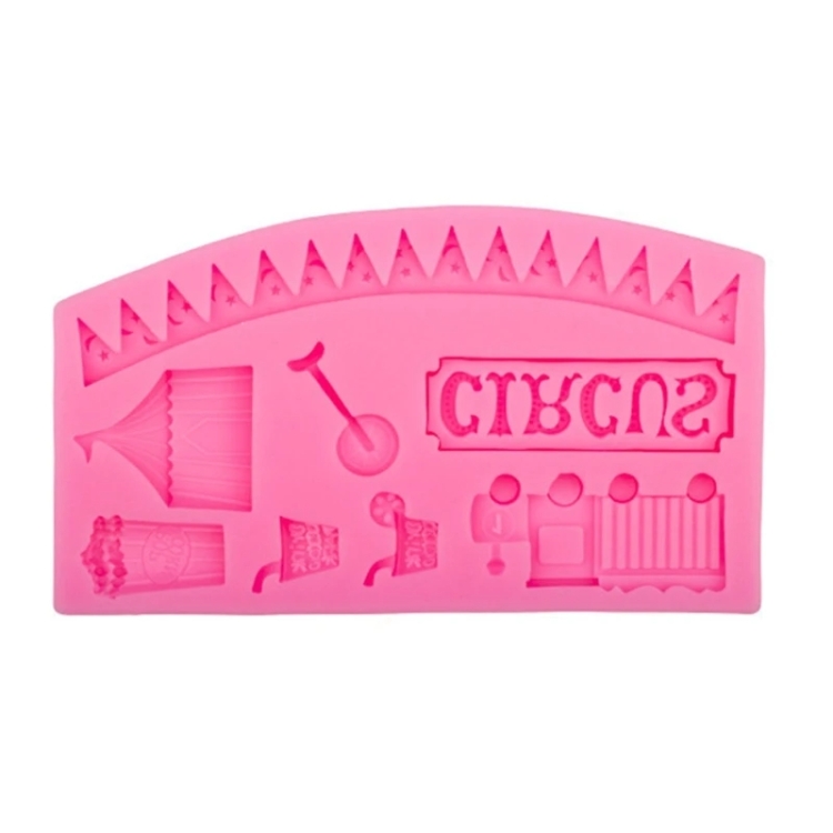 Circus Themed Clown Animal Silicone Mold Baking Cake Decoration Mold