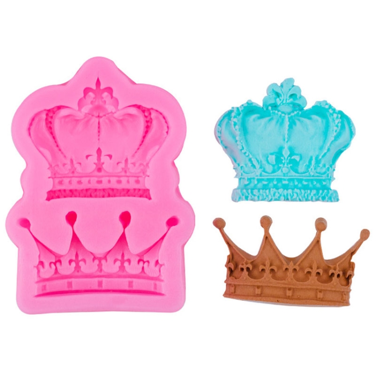 Crown Silicone Chocolate Fondant Baking Cake Mold Handmade Soft Pottery Glue Mold