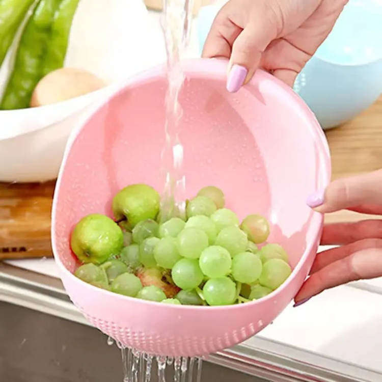 Kitchen Rice Sieve Multifunctional Draining Washing Basket