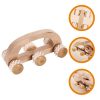 Wooden Manual Convenient Arch Bridge Muscle Health Care 6-Wheel Massager