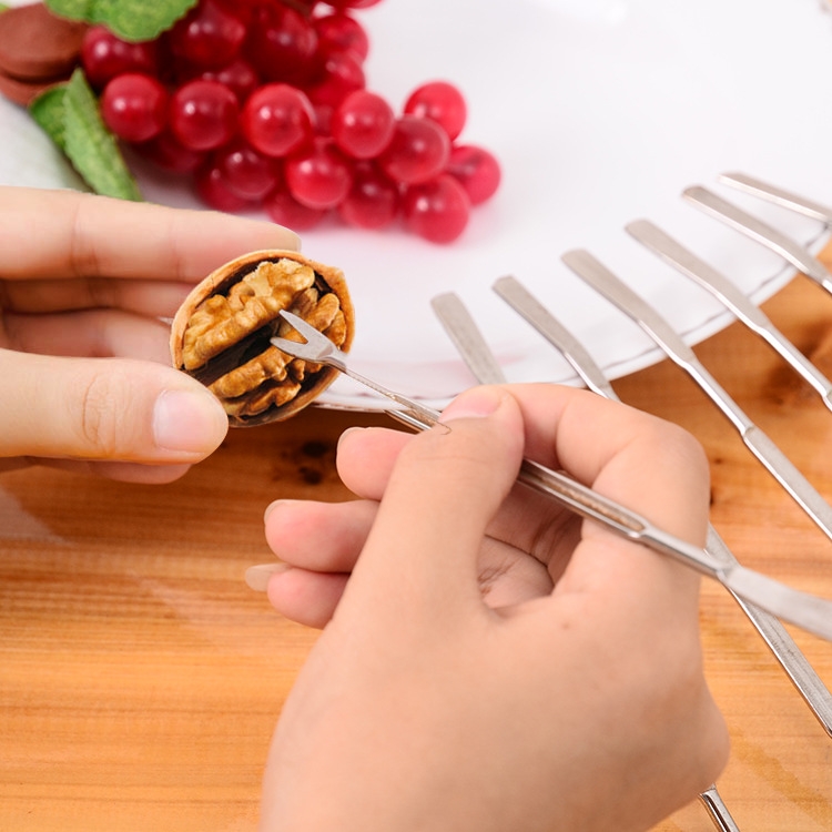 4pcs Stainless Steel Seafood Forks Picks Lobster Nut Fork