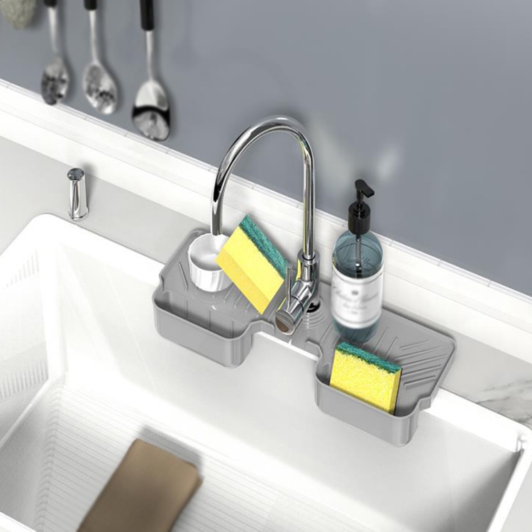 Silicone Drainage Mat Splash-Proof Silicone Pad Kitchen Bath Faucet Drainage Basket