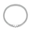 S925 Sterling Silver Platinum Plated Braided Basic Bracelet