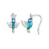 S925 Sterling Silver Early Spring Hummingbird Women Earrings