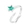 S925 Sterling Silver Platinum-plated Meteor Opening Adjustable Women Ring