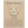 2 In 1 Angel Lucky Numbers Layered Necklace Set Women Collarbone Chain Jewelry