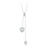 S925 Sterling Silver White Shell Love Y-shaped Valentine Day Necklace
