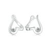 S925 Sterling Silver Platinum Plated Valentine Day Love Irregular Earrings