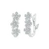 S925 Sterling Silver Flower Zircon Earrings