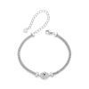 S925 Sterling Silver Electroplated Moissanite Woven Bracelet