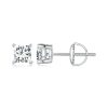 S925 Sterling Silver Platinum-plated Sparkling Square Moissanite Princess Earrings
