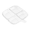 Multipurpose Quad Compartment Side Dish Kitchen Storage Spice Tray