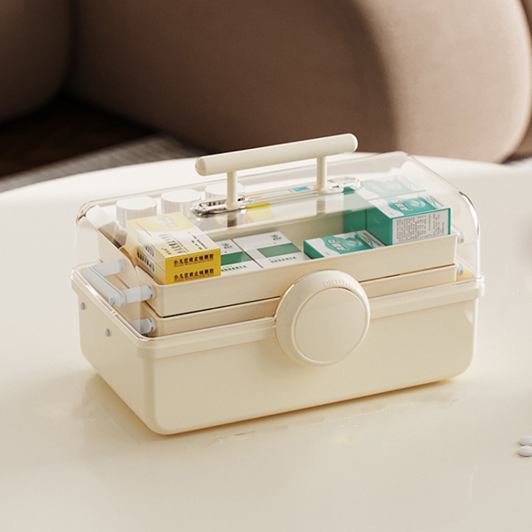 Cosmetics Storage Box Plastic Anti -Dust Transparent Desktop Medicine Box