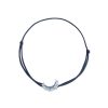 S925 Sterling Silver Sun And Moon Couple Braided Bracelet Jewelry