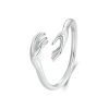 S925 Sterling Silver Guard Open Adjustable Ring