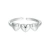 S925 Sterling Silver Love Arrangement Open Adjustable Ring