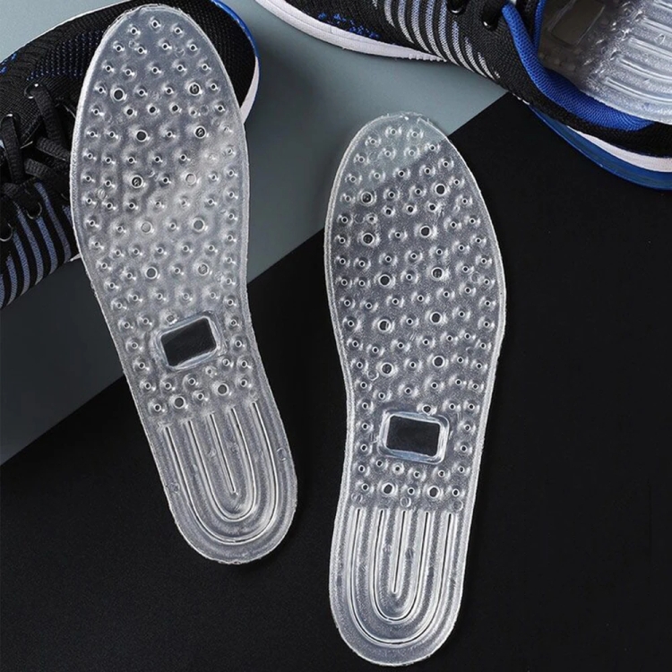 1pair Outdoor Sports Air Cushion Insoles Shock Absorbing TPU Inflatable Insoles