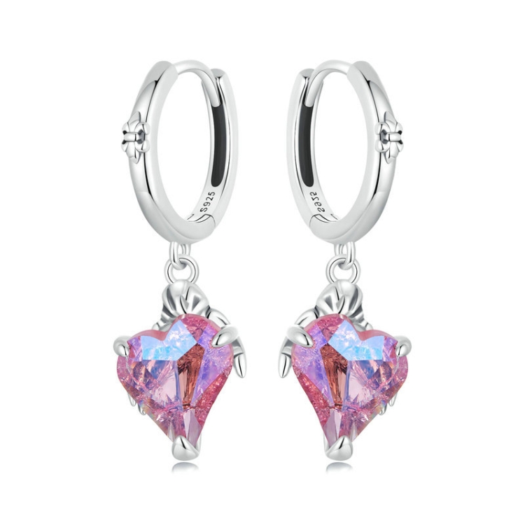 S925 Sterling Silver Skull Hand Love Earrings for Women