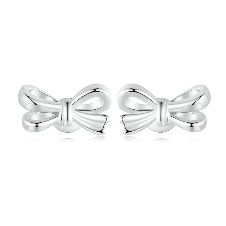 S925 Sterling Silver Bow Women Earrings