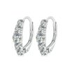 S925 Sterling Silver Platinum Plated Moissanite Women Earrings