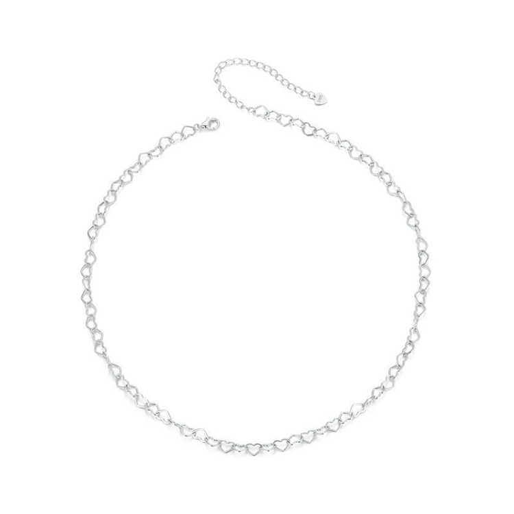 S925 Sterling Silver Love Arrangement Chain Necklace