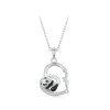 S925 Sterling Silver Platinum Plated Love Panda Necklace