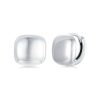 S925 Sterling Silver Platinum Plated Square Earrings