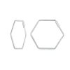 S925 Sterling Silver Zircon Hexagonal Earrings
