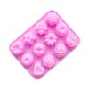12 Grids Different Flower Grass Shape Silicon Model Kitchen Baking Cake Model DIY Handmade Soap Mould