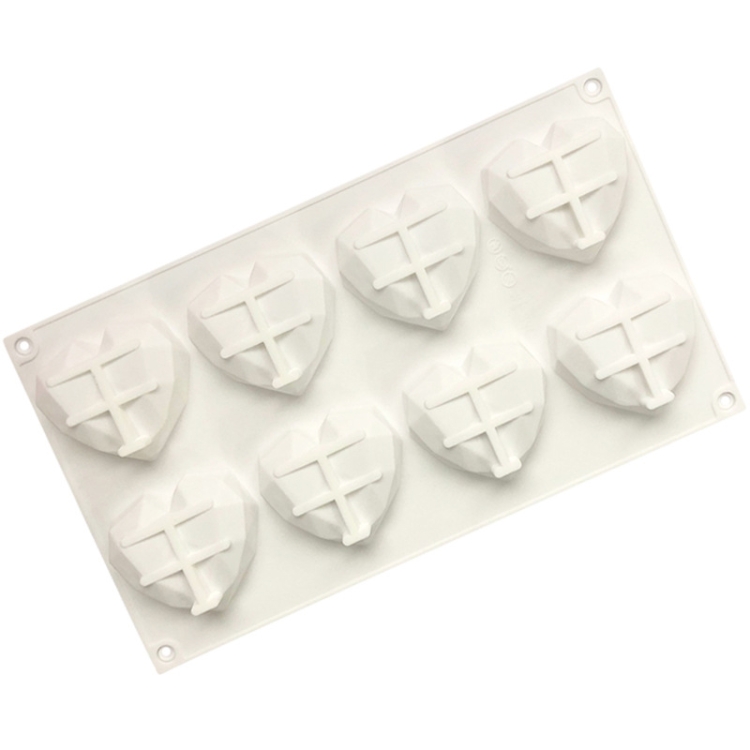 8 Grids Two Rows Heart Chocolate Mould DIY Baking Cake Tools