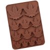12 Grids Maple Leaf Silicone Baking Cookie Molds DIY Fire Paint Wax Mould