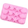 12 Grids Ocean Animal Silicone Cake Mold DIY Handmade Soap Mould
